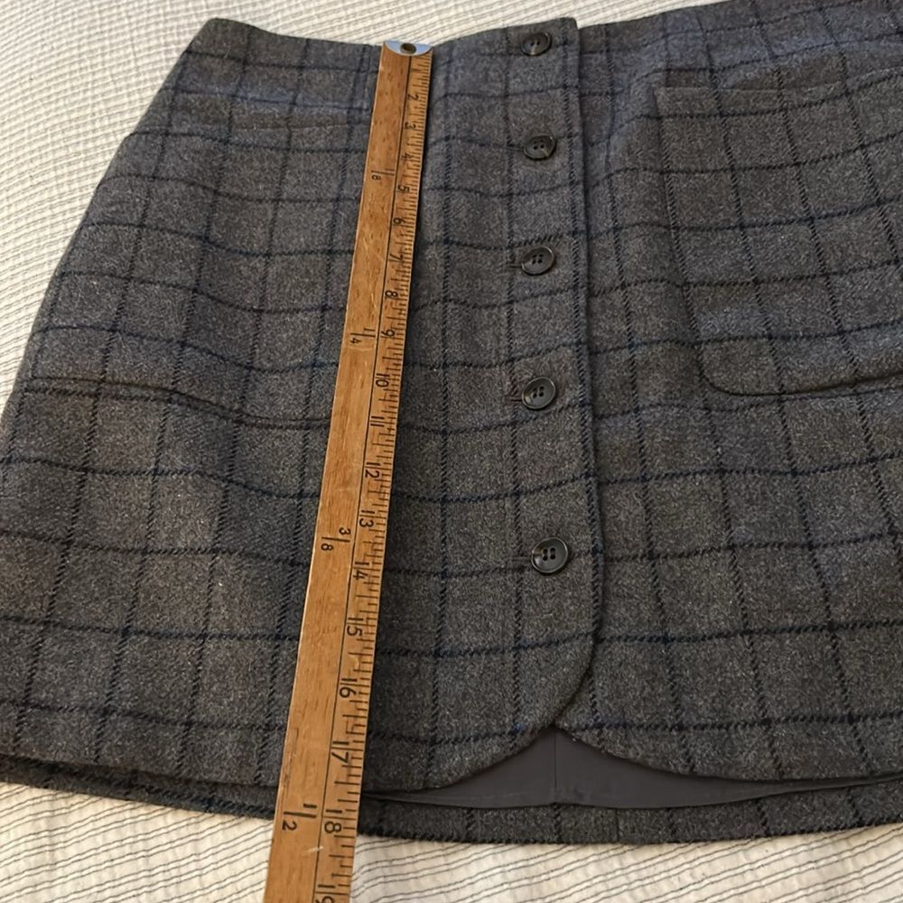 Madewell wool skirt with window pain print fully lined size 10 - Picture 7 of 8